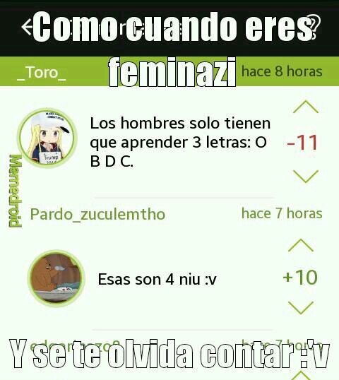 Feminazis - meme