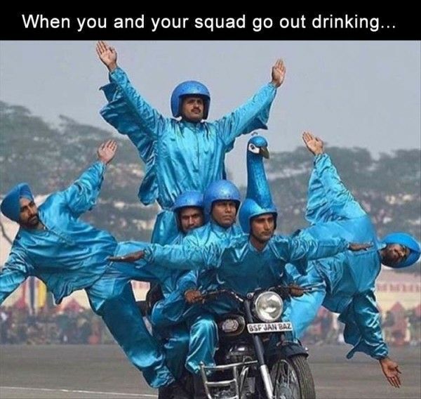 Squad night out - meme