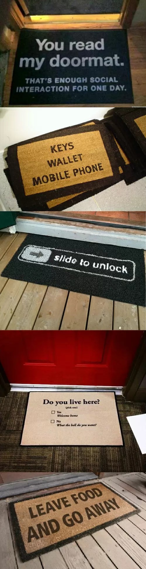 Awesome welcome rug - meme