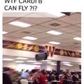 Cardi B can fly