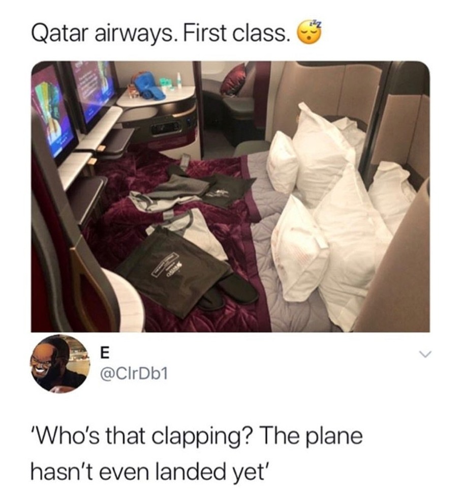 First class be like this - meme