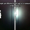 Effective toilet sign