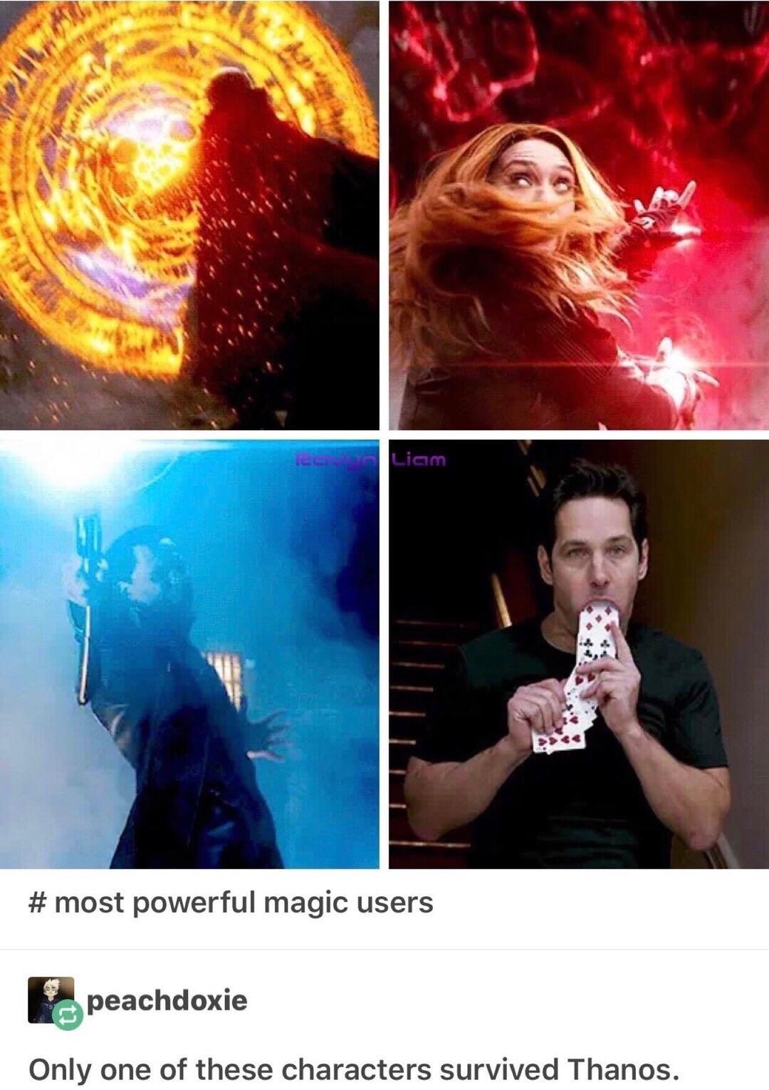 Most powerful magic users - meme