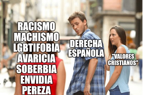 Derecha española - meme