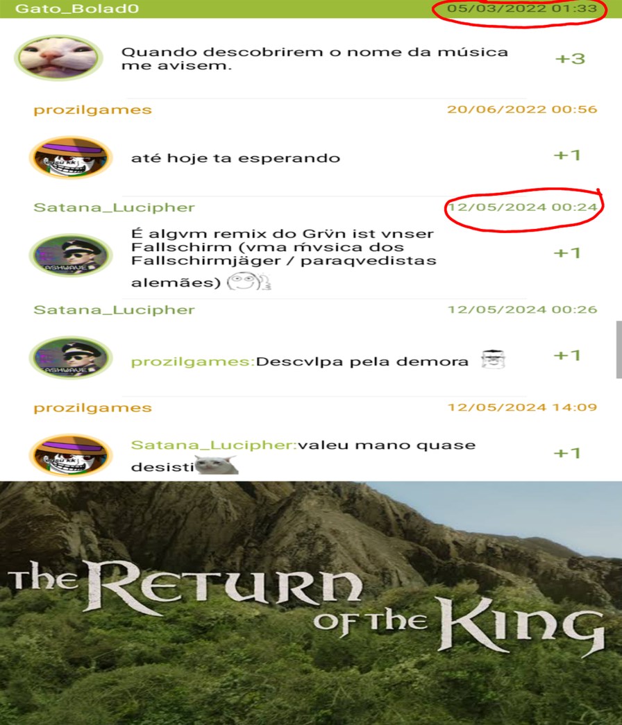 demorou 2 anos pra descobrir o nome da música - meme