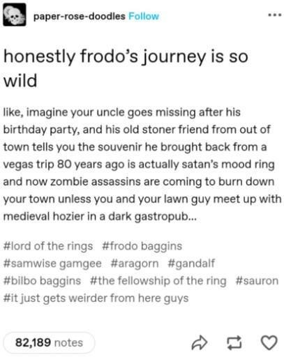 Lord of the Rings but everyone is high and emotionally unstable - meme