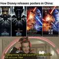 How Disney releases posters in China