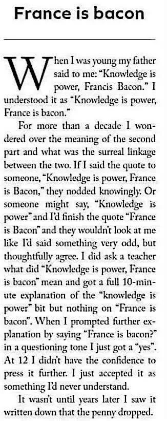 Knowledge is power, Francis Bacon - meme