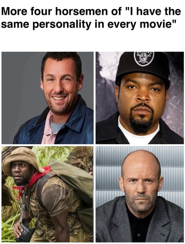 Actors that plays themselves in every movie - meme