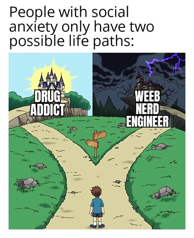 People with social anxiety - meme