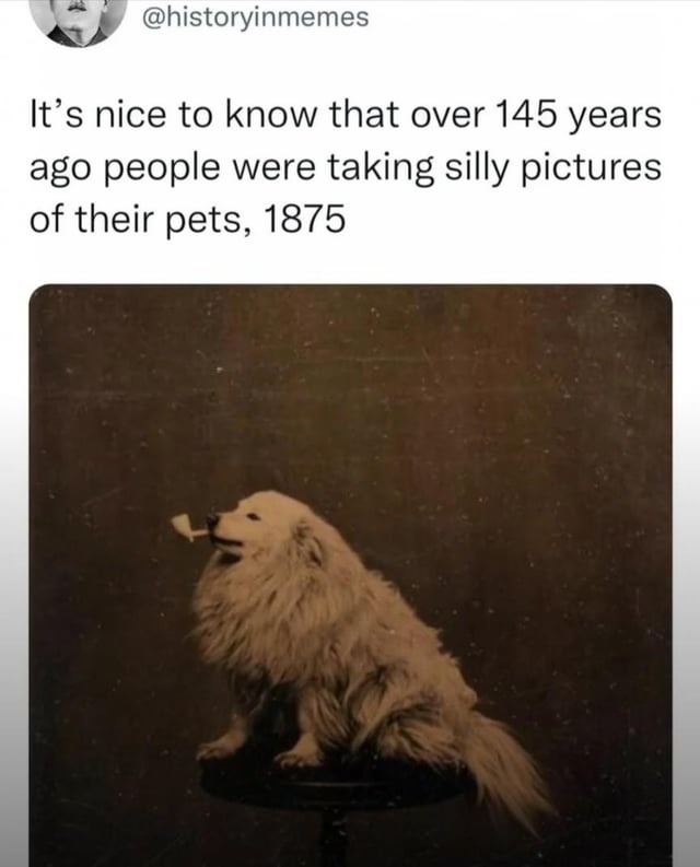 People were flexing pet pics even in 1875 - meme