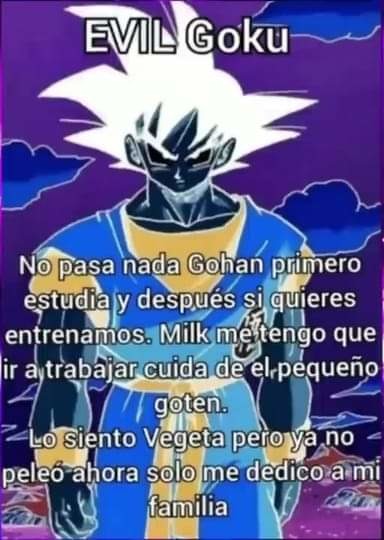 Goku malo - meme