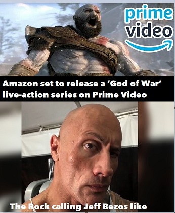 The rock x God of war series? I hope not - Meme by Peebee :) Memedroid