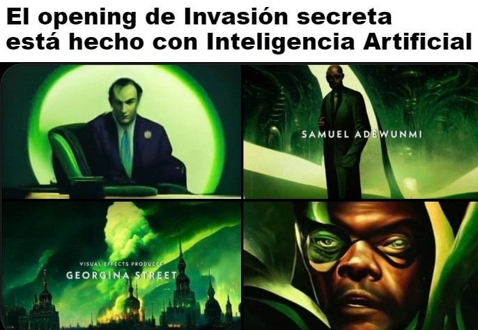 Opening de Invasión Secreta se ha hecho con IA - meme