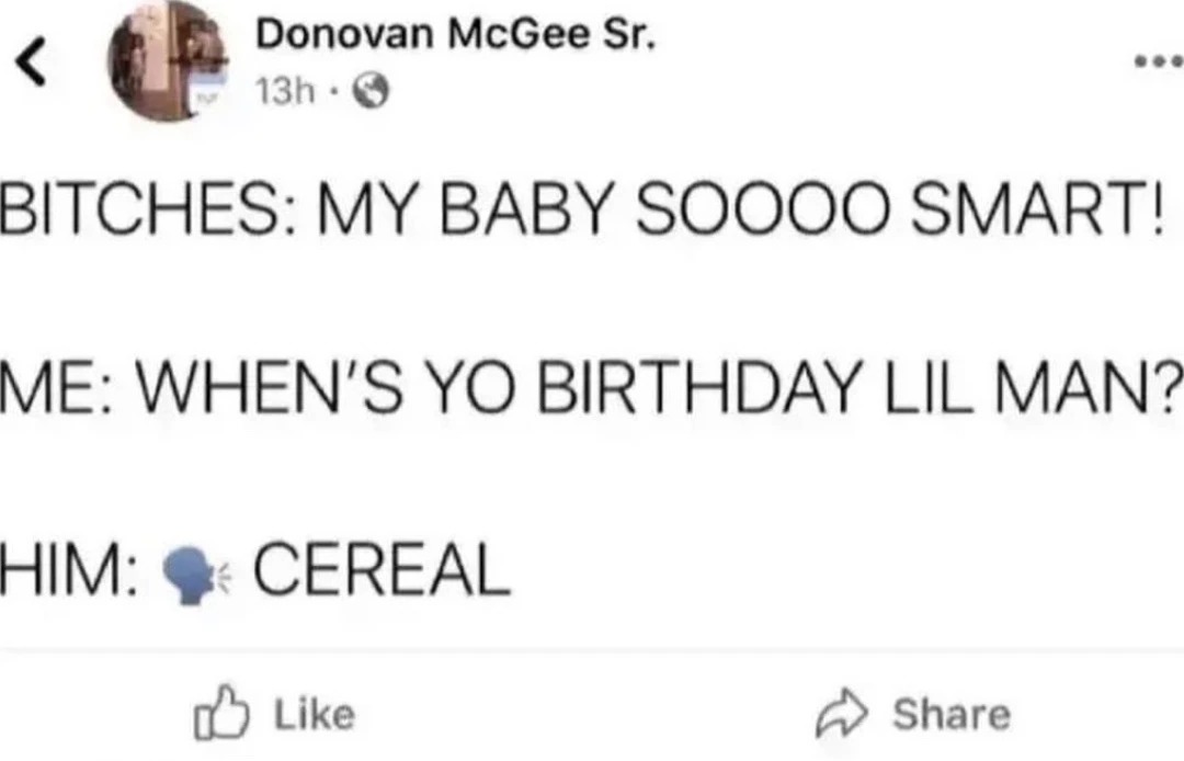 Baby's birthday - meme