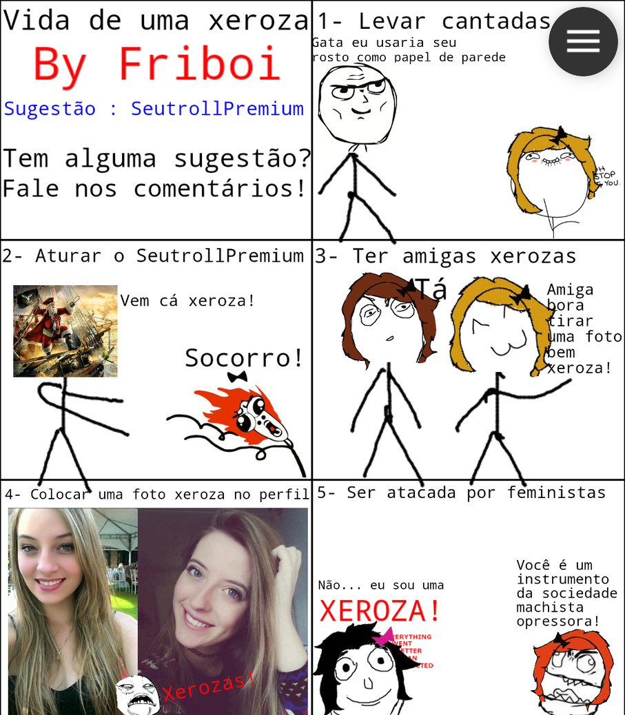 Um salve para as xerozas ! - meme