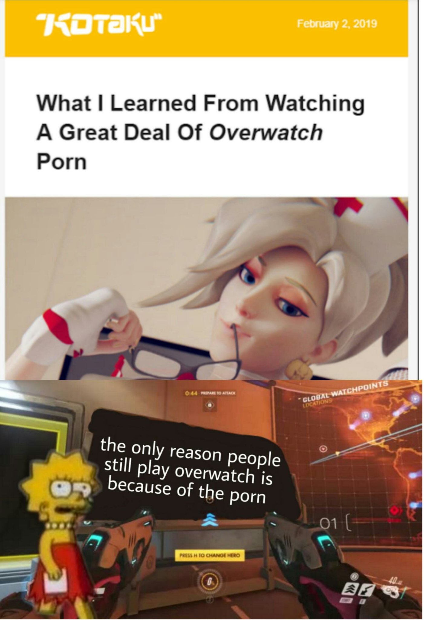 Overwatch porn is very good actually - meme