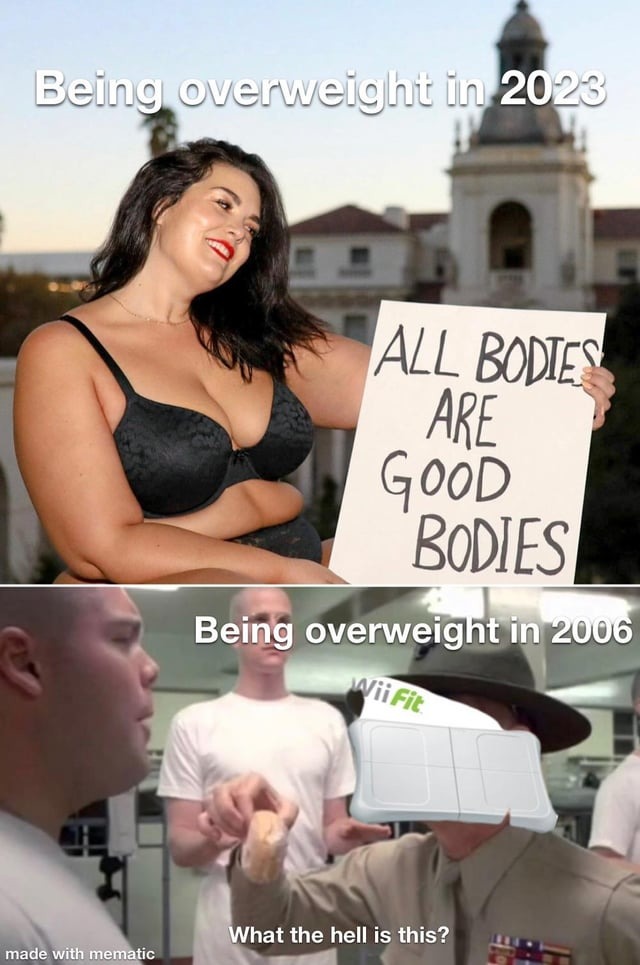 Being overweight - meme