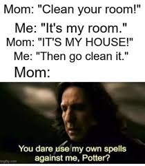 When my mom tells me to clean - meme