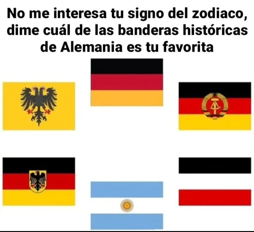 Elige tu bandera alemana pibe - meme
