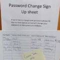 Password change sign