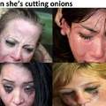 If you wear contacts your eyes will not year up when you cut onions