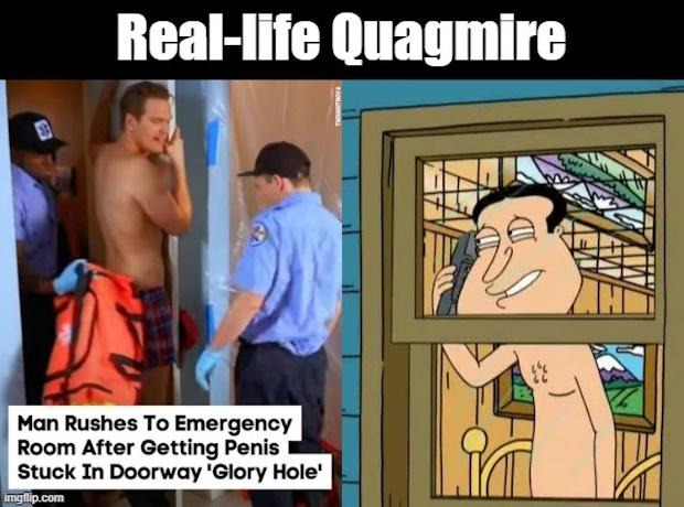 Real life Quagmire - meme