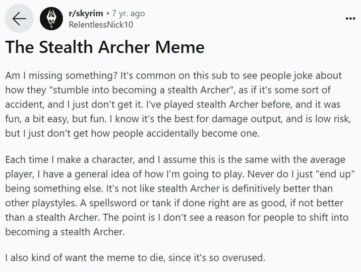 The Stealth Archer Meme