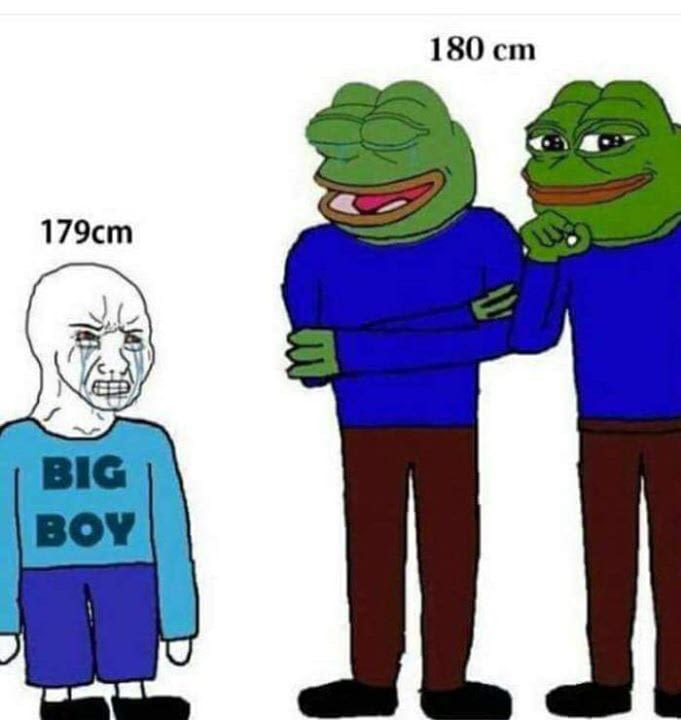 Tall vs short people - meme