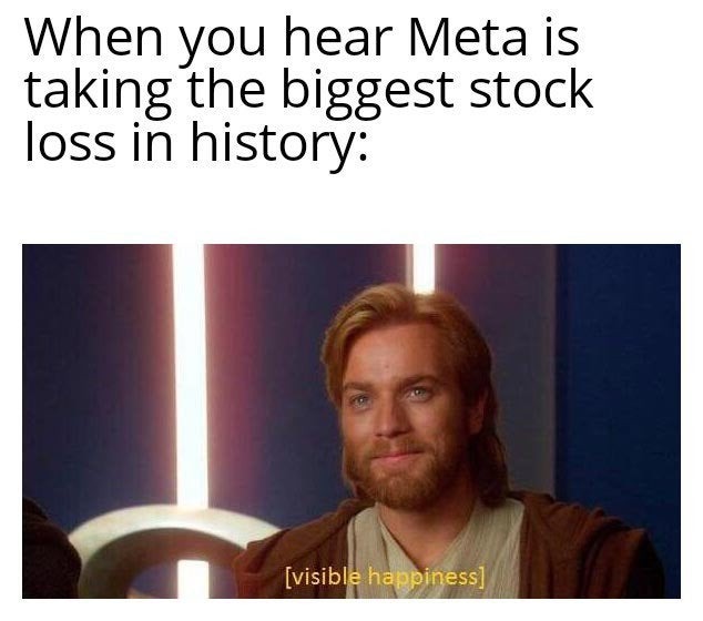 Meta is taking the biggest stock loss in history - meme