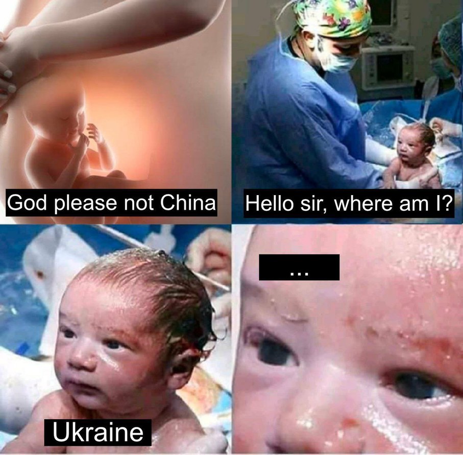 Nascendo na Ucrânia - meme