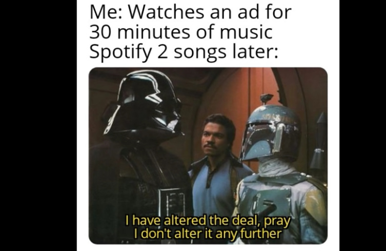 Spotify (Sorry for the crap crops, you don’t have to tell me) - meme