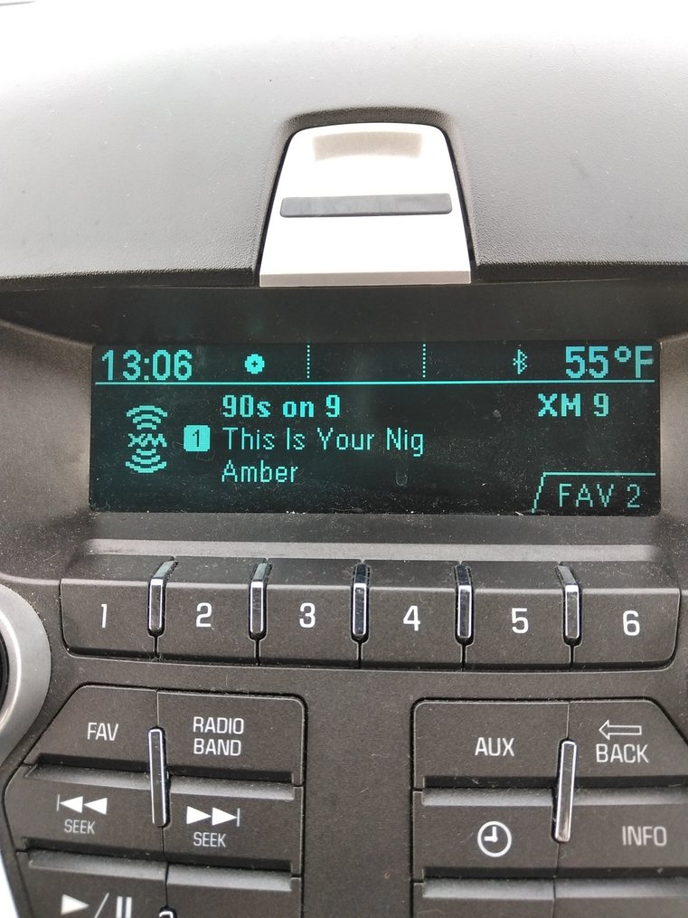 When your xm radio is racist AF! - meme