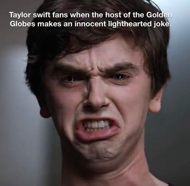 Taylor Swift at the Golden Globes meme