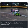 the bot nelly from battlebots has a BFDI mouth