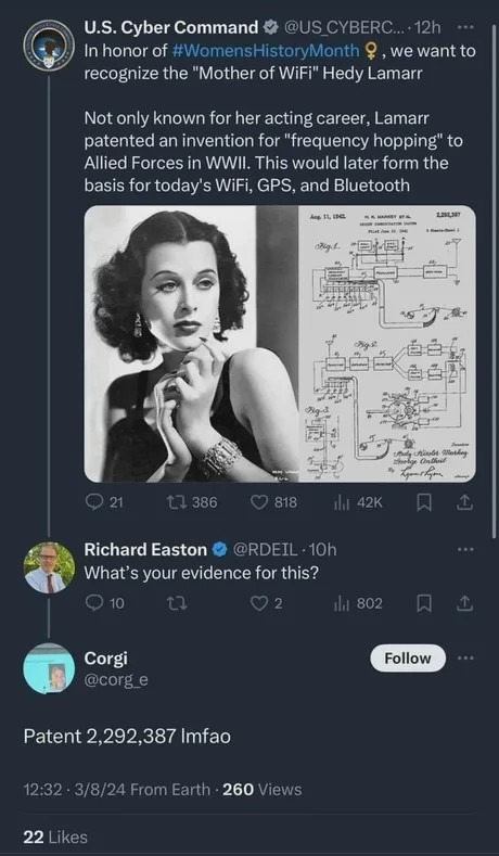 The mother of WiFi carried the internet on her back - meme