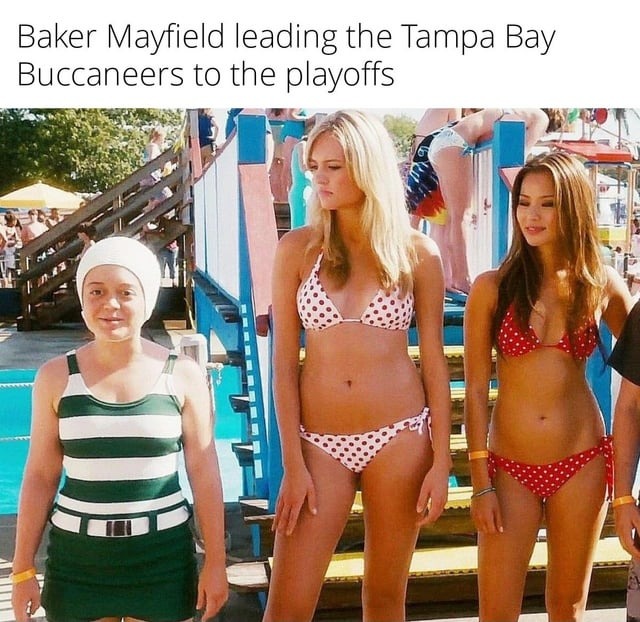 Baker Mayfield leading the Tampa Bay Buccaneers to the playoffs - meme
