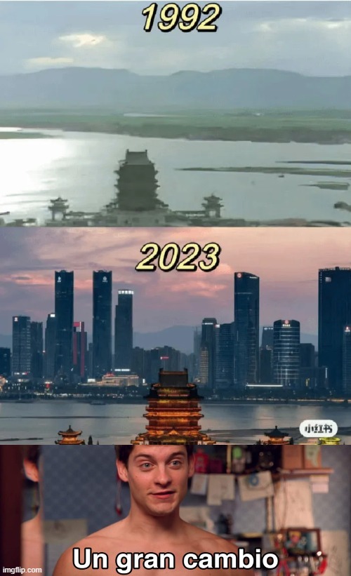 Meme del progreso de china