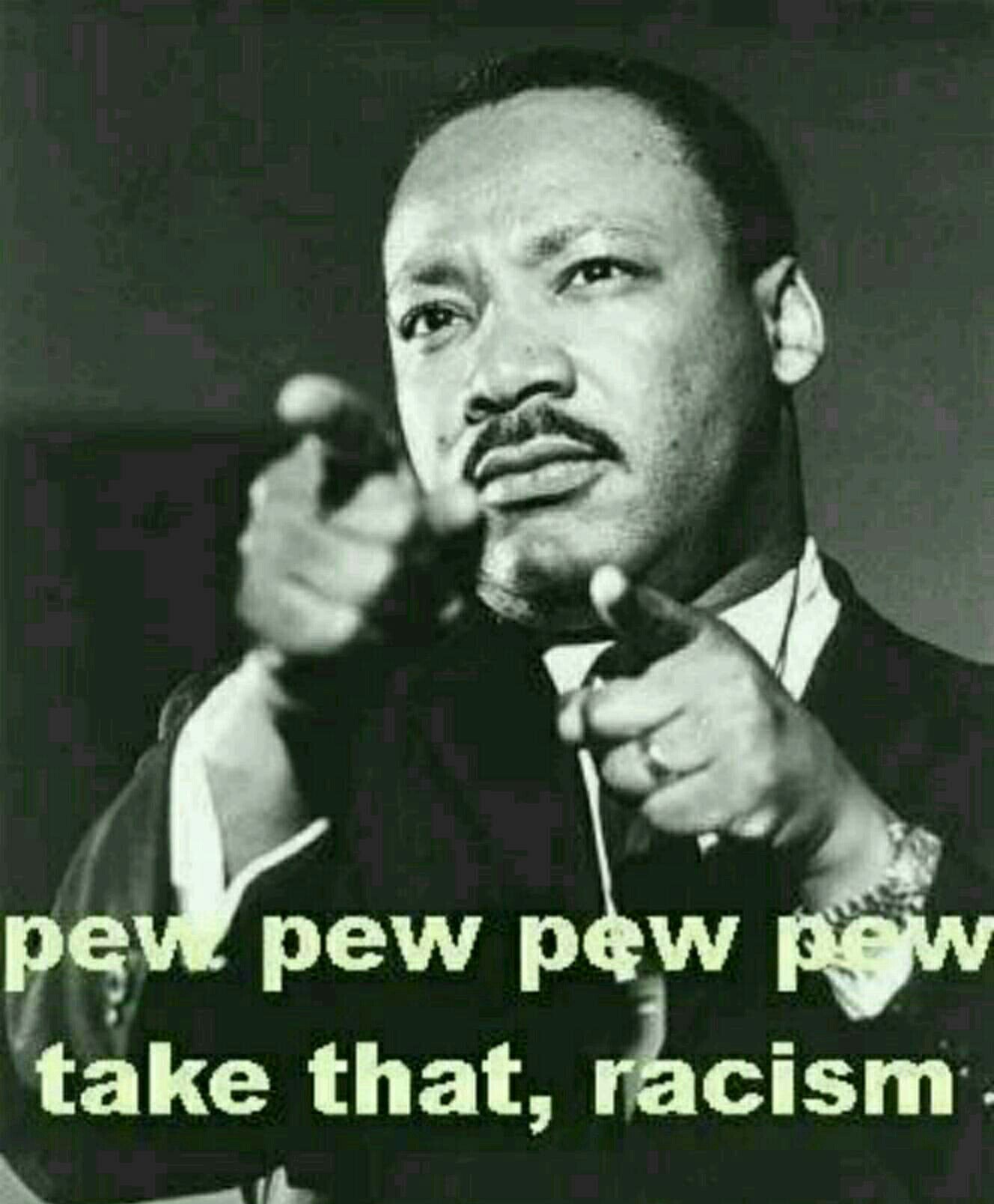 pew pew racism - meme