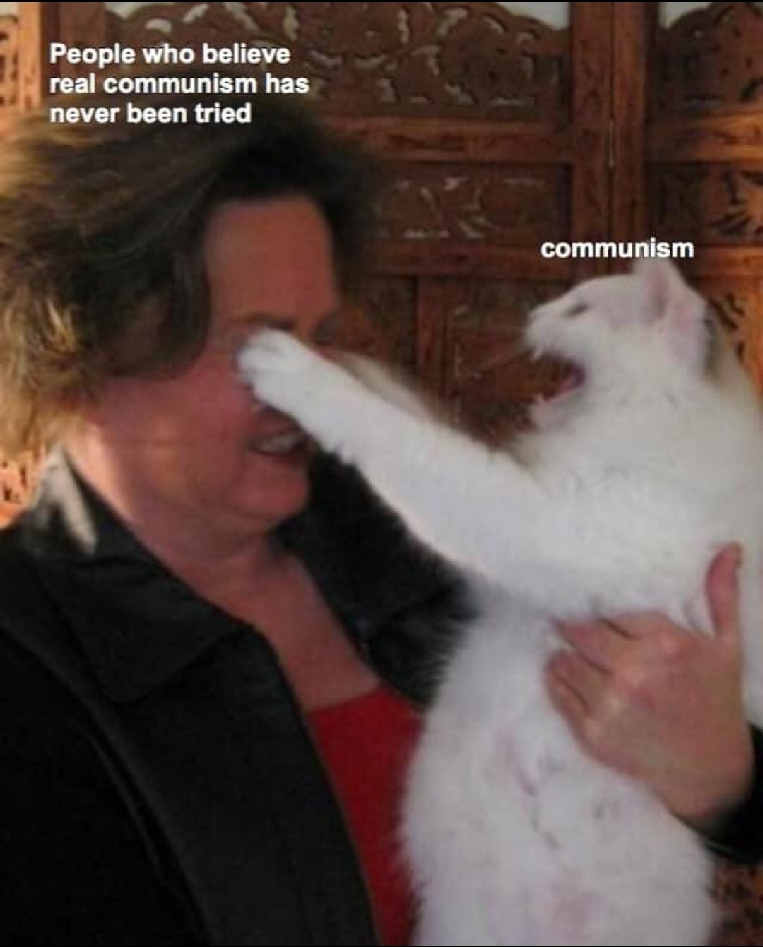 Communists must shut up and go to hell - meme