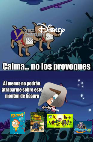 Azteca 7 no está trayendo muchas series de Disney - meme