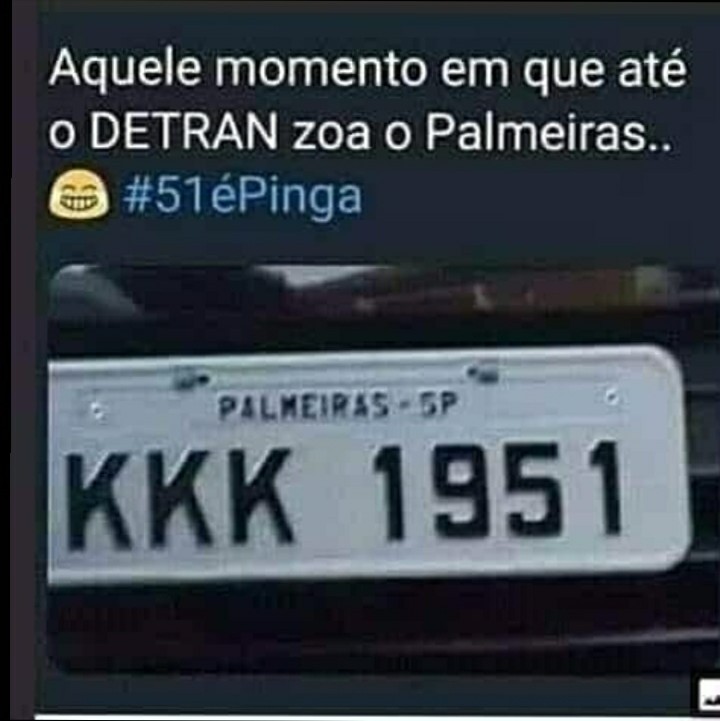 Palmeiras tá na bad - meme