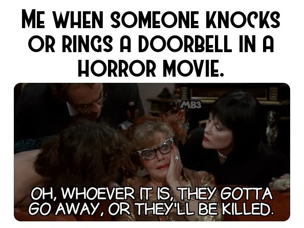 Horror Movie Door Knocking - meme