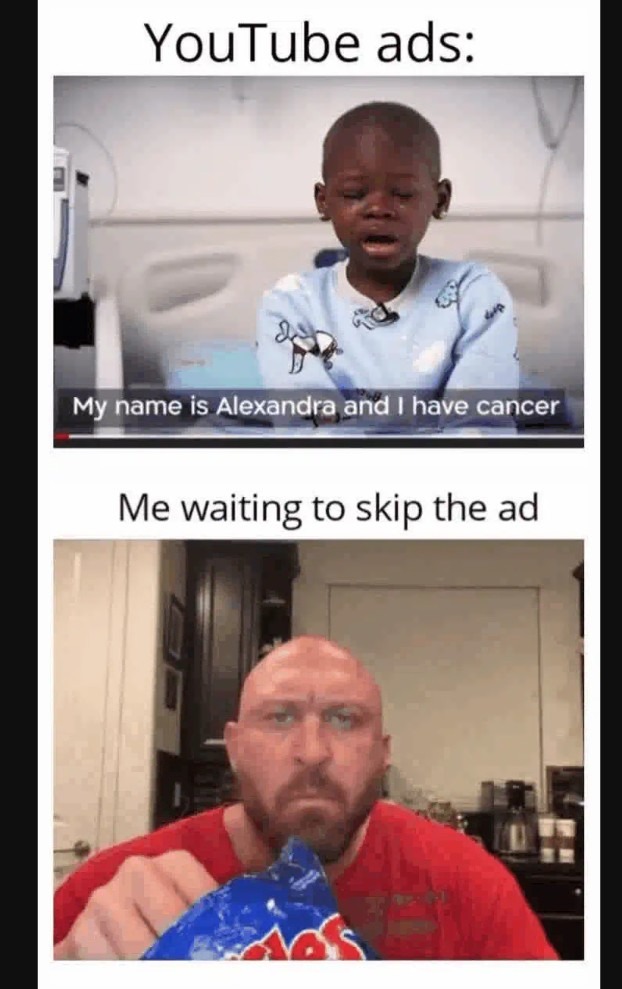 If I wanted ads, I'd watch frickin cable tv - meme