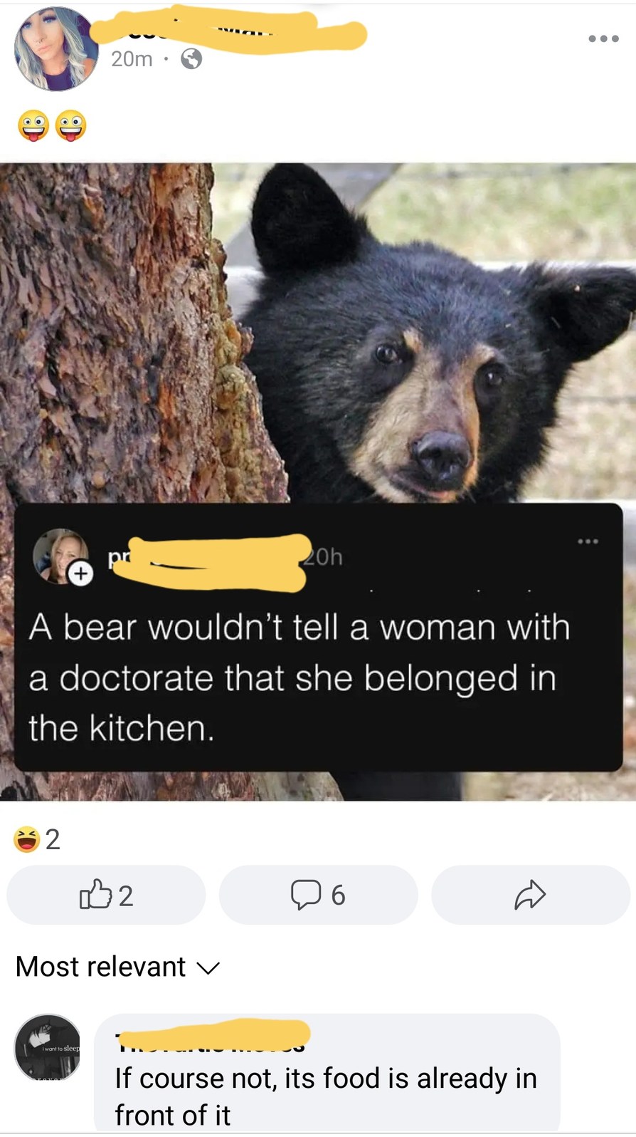 Bear obsessed idiots - meme