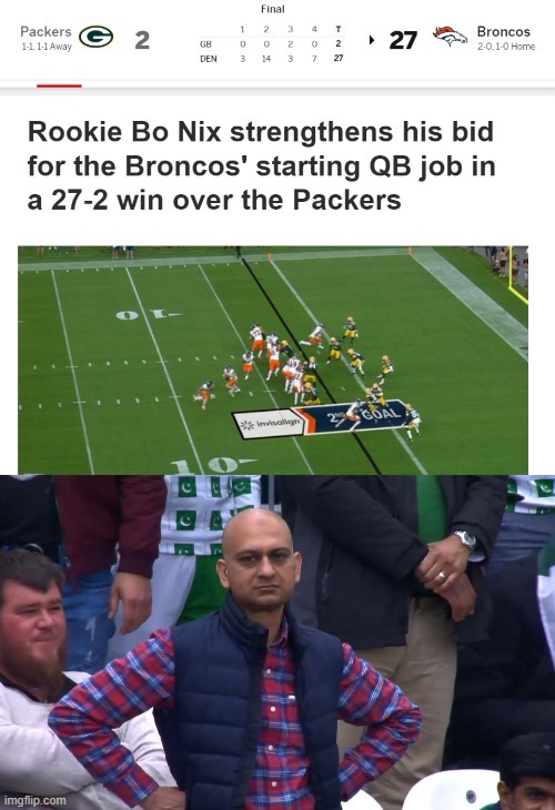Packers vs Broncos meme
