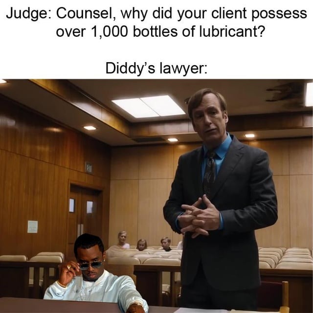 dark diddy baby oil meme