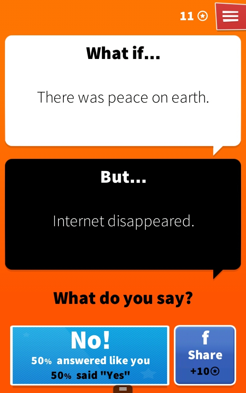 No *Insert no face here* App is called What If... btw - meme