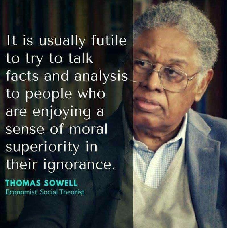 Thomas Sowell is one of the great intellects of our time. - meme