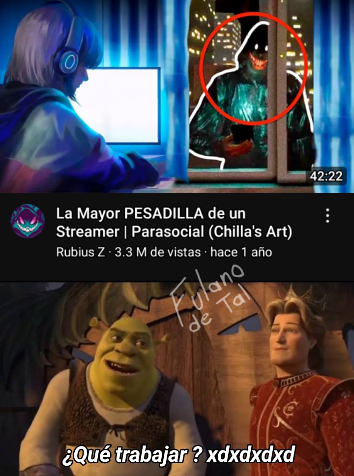 Fue hasta que estaba editando el meme que noté de quién era el video Lol.